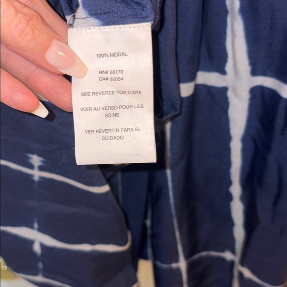 Sold Norblack Norwhite Anthro Navy Grid Print Smock Dress - Casual Women's Dress - Picture 15 of 16